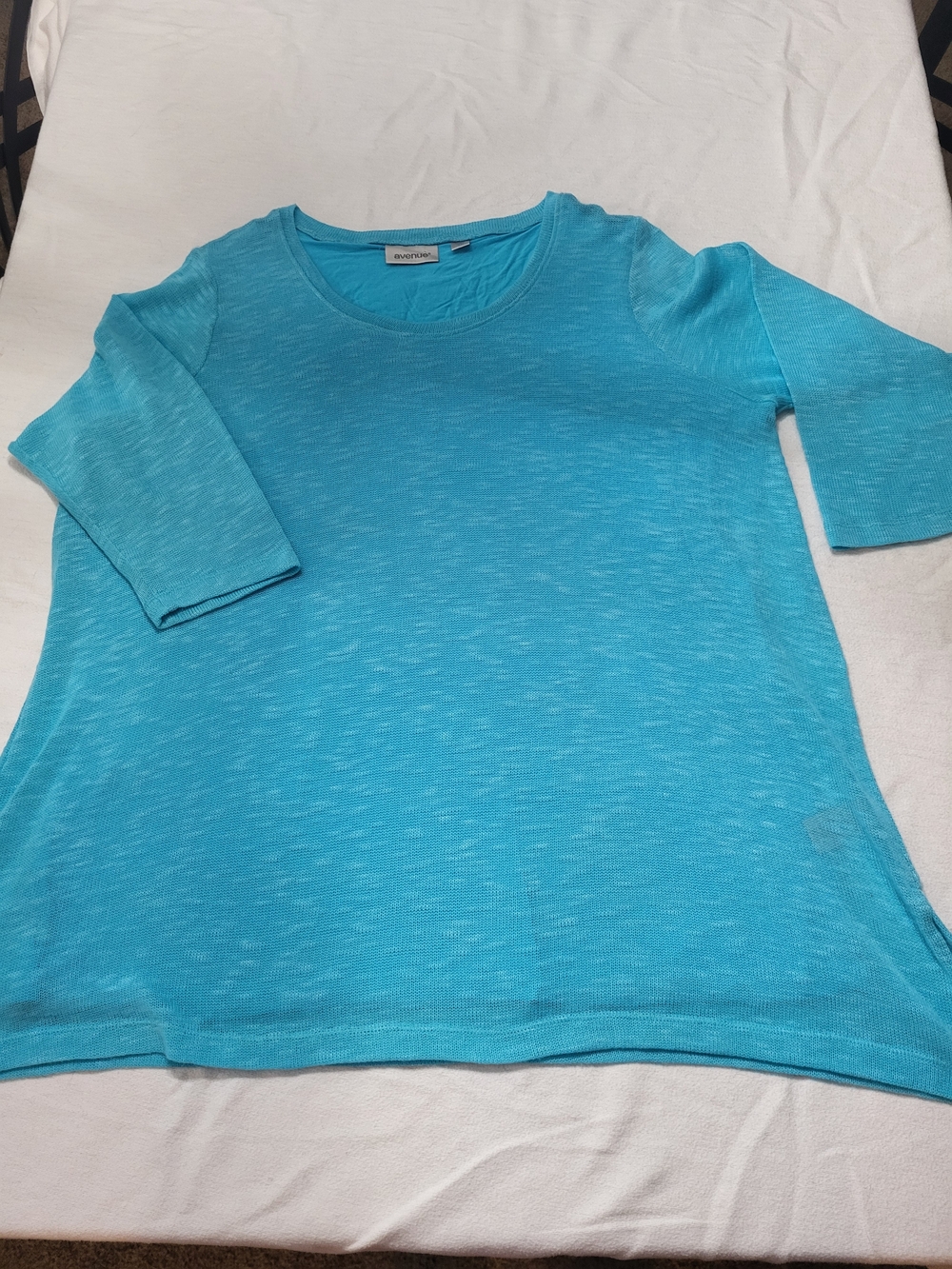 Avenue 18-20 Turquoise Women's Lightweight Scoop Neck Sweater